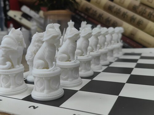 3D打印国际象棋套装～猫族风格（32枚）【3D打印】
