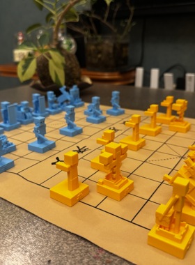 中国象棋～我的世界32枚【3D打印】创意象棋，带皮质棋盘