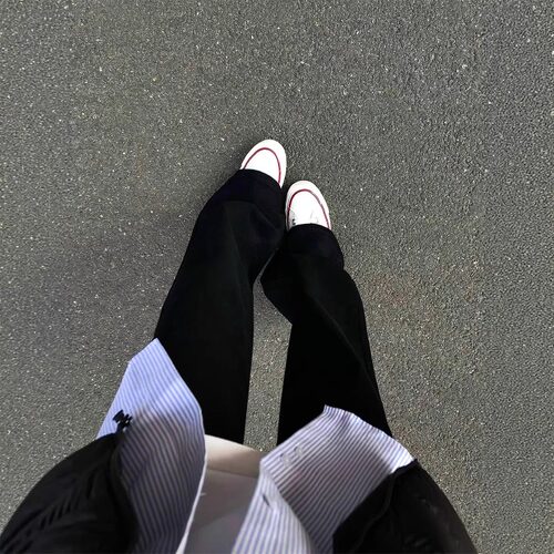 黑色微喇牛仔裤女春季新款胖妹妹mm高腰显瘦梨型身材直筒马蹄长裤