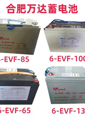 合肥万达蓄电池6EVF-65/85/100/135 电动搬运堆高叉车洗地机电瓶