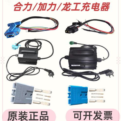 合力加力龙工叉车外置充电器电动搬运叉车地牛锂电池24V48V5A插头