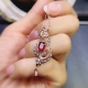 主石5x7mm 晶体超干净 缅甸红宝石吊坠 精品红宝石