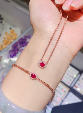 红宝石套装，尺寸4X6mm