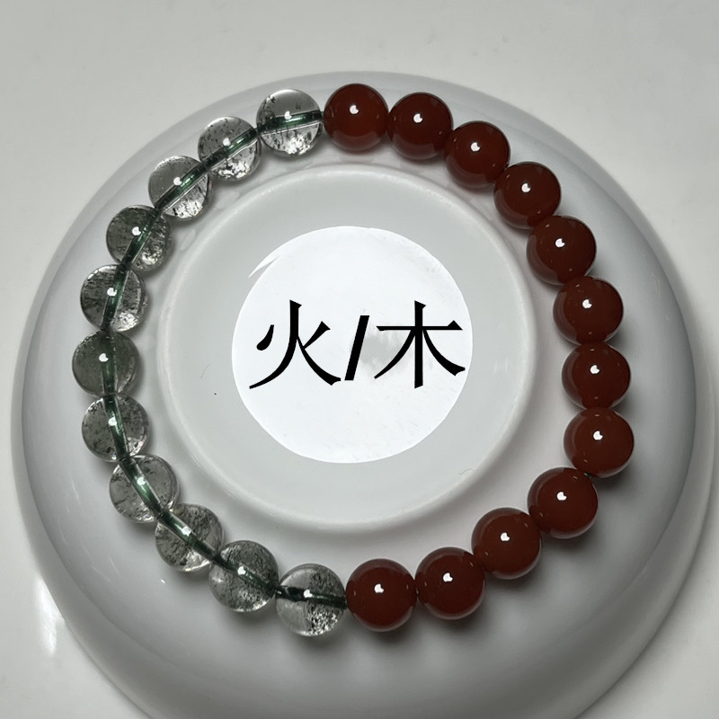 视频祝福天然绿幽灵手链女红玛瑙