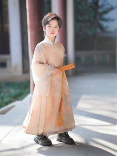 锦仙谣2025新款 原创儿童汉服圆领袍唐制宋制明制男童表演服中国风