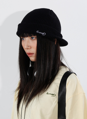 BEAMLIFE24AW秋冬原创户外街头日系复古粗针织鸭舌帽子保暖毛线帽