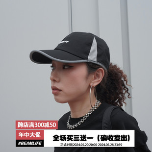 BEAMLIFE自制复古日系街头3M反光软顶户外棒球帽速干鸭舌帽子男女