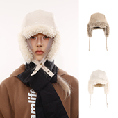 BEAMLIFE25AW秋冬加厚保暖毛茸茸护耳双面雷锋帽子男女冬季 飞行帽