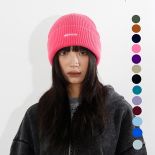 BEAMLIFE24AW秋冬原创日系复古加厚保暖护耳帽子刺绣毛线针织冷帽