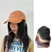 字母刺绣软顶韩版 式 鸭舌棒球帽子男女 洗水做旧浅顶款 BEAMLIFE夏季