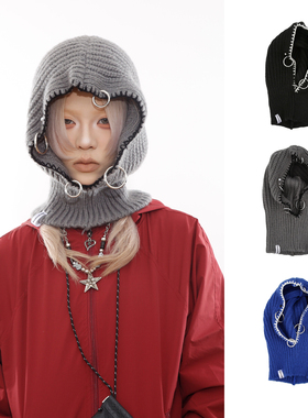 BEAMLIFE25AW秋冬原创小众韩版圆环针织帽子男女套头巴拉克拉法帽