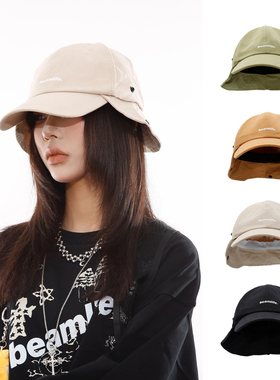 BEAMLIFE25AW原创日系工装护颈鸭舌帽男女潮ins显脸小雷锋棒球帽