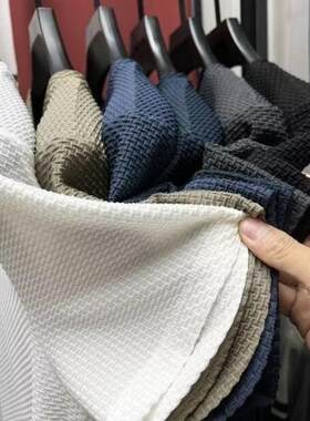 竹节冰丝男士短袖t恤透气中青年半截袖上衣服休闲新款圆领体恤衫