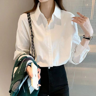 大码 白衬衫 设计感上衣定制打底长袖 女秋职业工装 衬衣 工作服新款