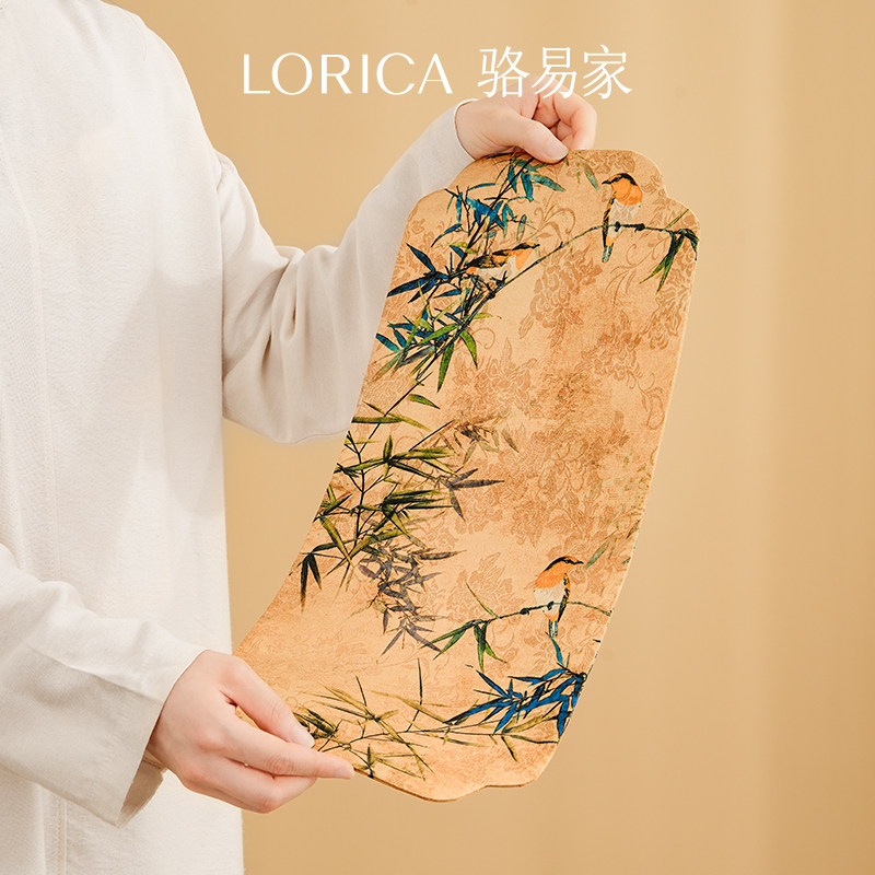 竹报平安防水茶席宋氏美学茶桌垫图片
