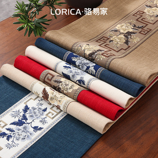 桌旗中式禅意茶桌垫布防水茶席茶台长条桌布轻奢高端茶旗茶桌布置