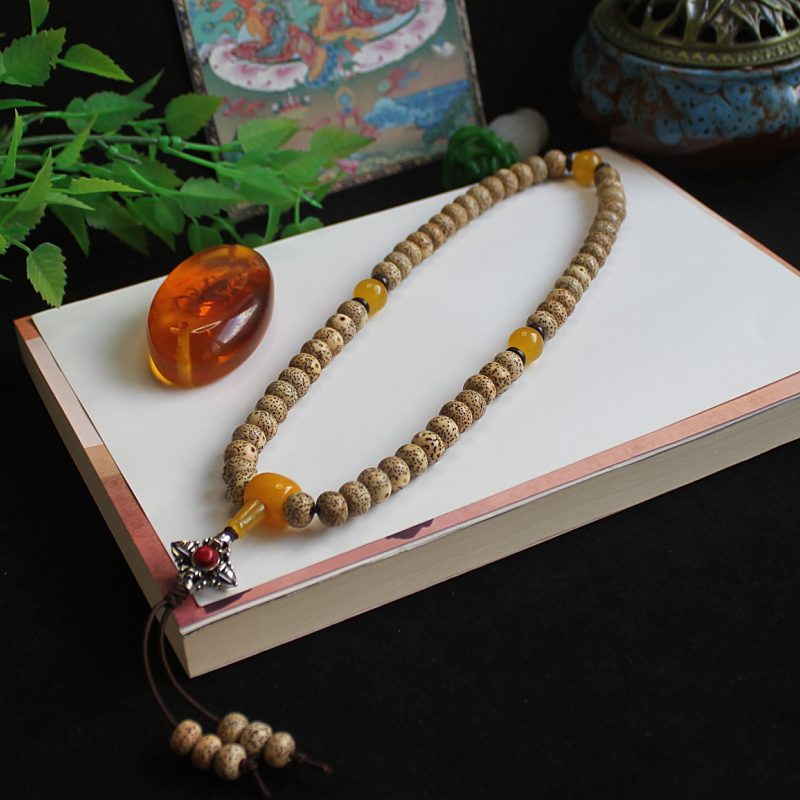 星月菩提子佛珠老料精工颗桶双圈