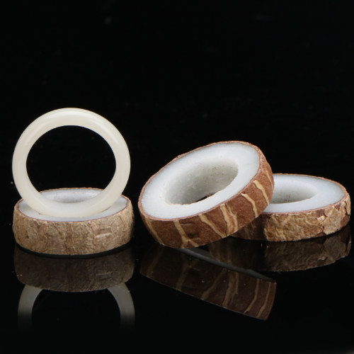 白玉菩提戒指半成品手工diy