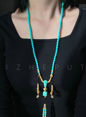 天然菱镁矿象神项链锁骨链