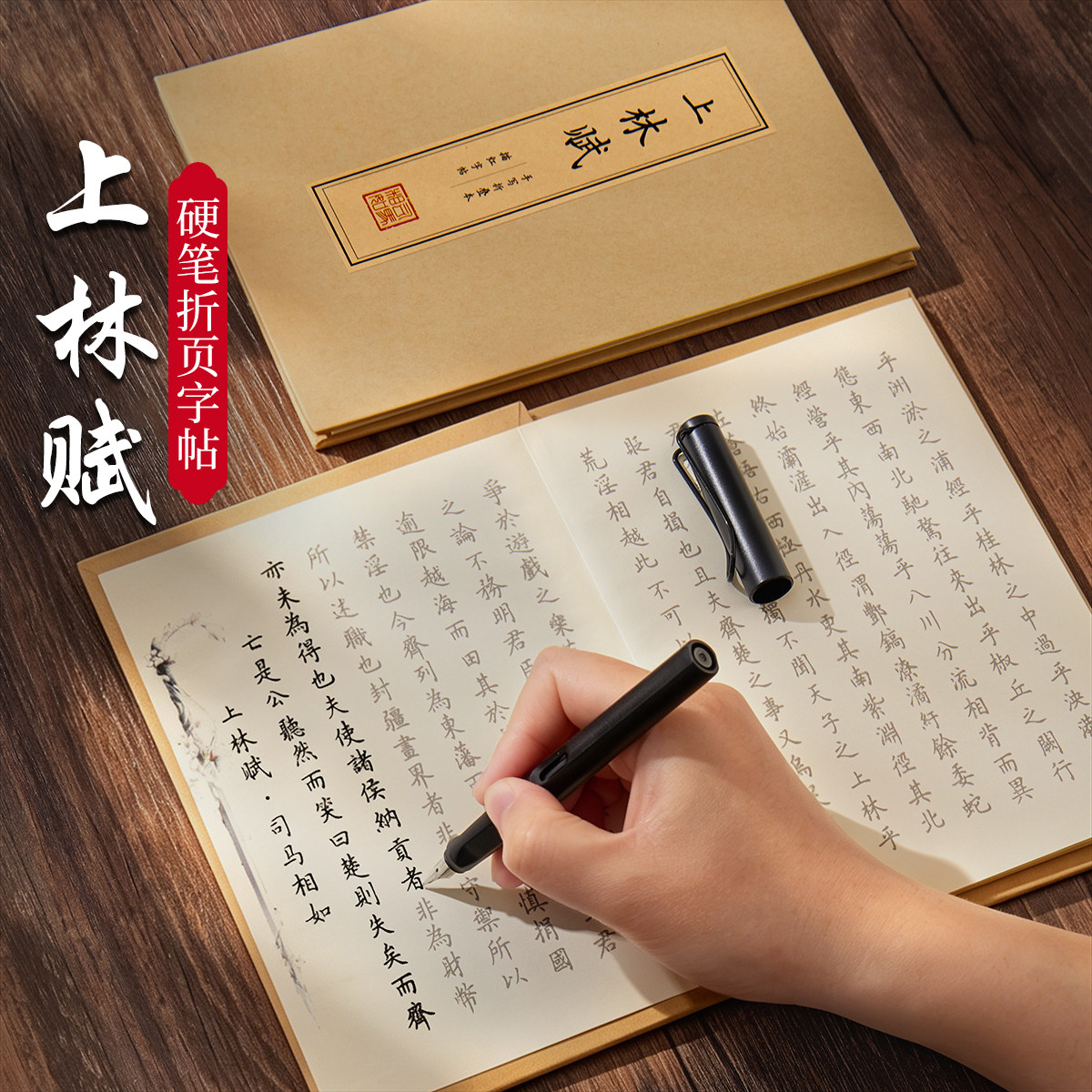 上林赋字帖临摹硬笔小楷簪花练字书法折叠本兰亭序行楷楷书男朋友女手写滕王阁折页钢笔作品纸成人描红册页图片