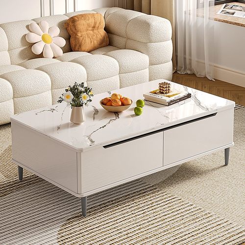 实木岩板茶几客厅家用轻奢高级感