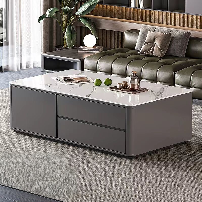 茶几电视柜客厅家用小户型2026新款实木轻奢高级感桌子岩板茶几桌