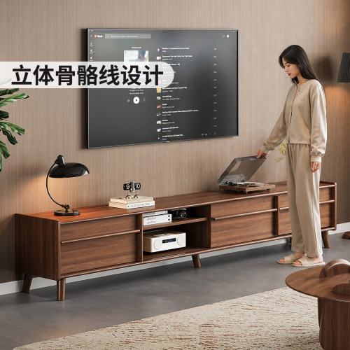 中古风实木电视柜客厅家用小户型