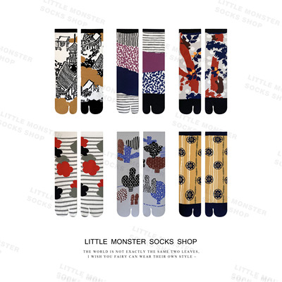 包邮秋季新品两二蔷薇仙人掌袜子