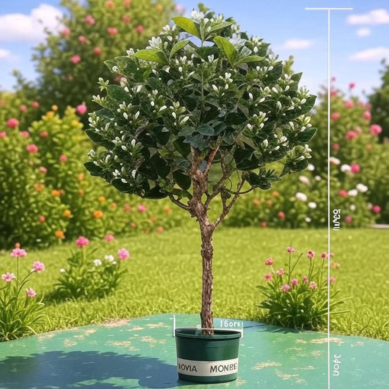 茉莉花盆栽苗四季开花独杆独根棒棒糖花卉绿植高杆阳台庭院室内