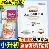 小升初文言文模块专训小学生五六年级小学文言文阅读与训练走进名校语文阅读理解专项训练书小古文小升初必备经典 文言文语文课外书
