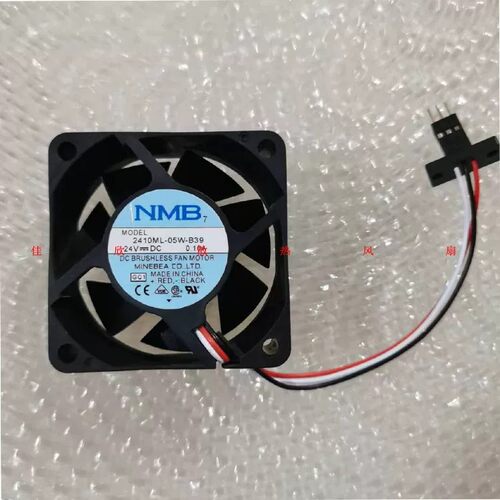 NMB 2410ML-05W-B39 6025 24V 0.10A 3线6厘米/6CM发那科专用风扇