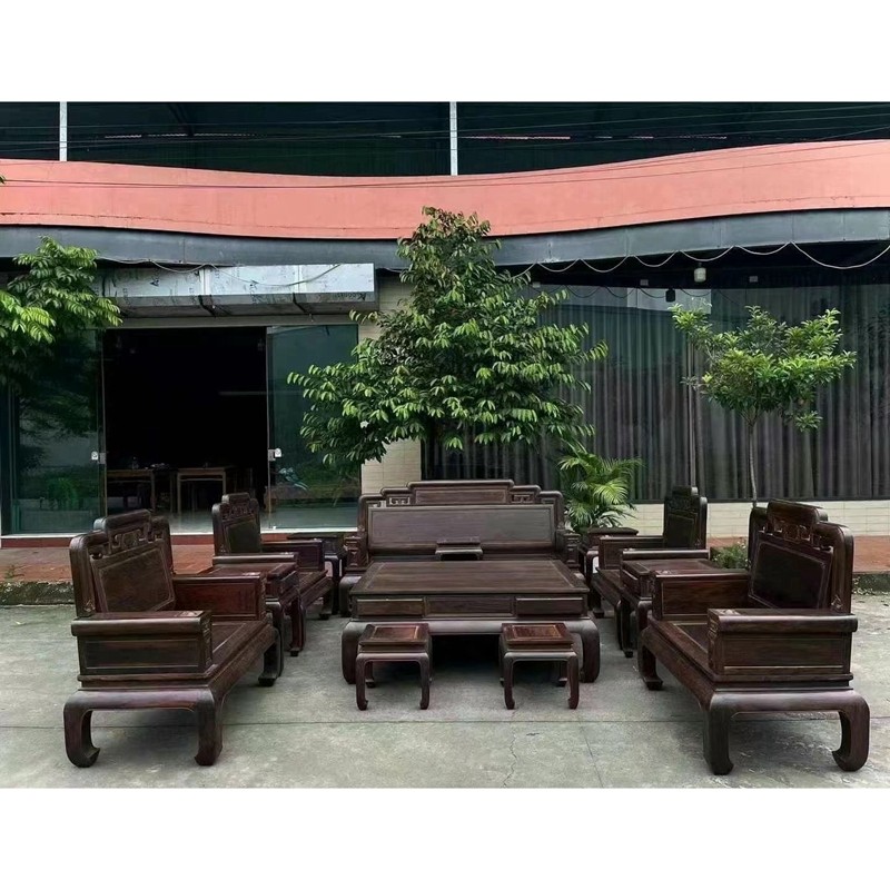 越南红木家具老挝大红酸枝交趾黄檀国色天香沙发13件套中式古典