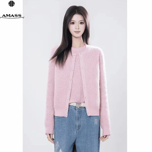 AMAS/阿玛施“双11好物”秋冬时尚气质优雅轻奢针织开衫女548046
