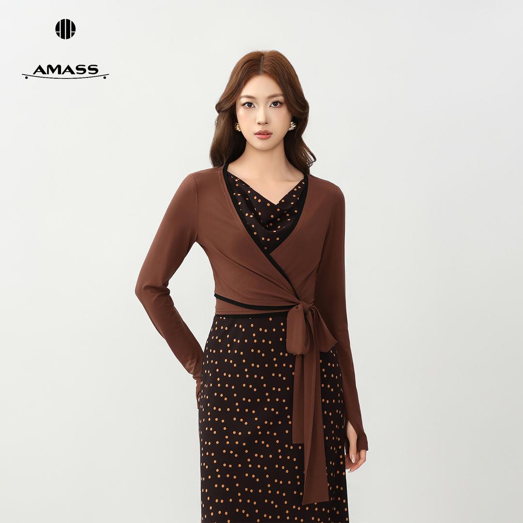 AMASS/阿玛施早春新款设计小众围裹式外套收腰洋气时髦上衣540127