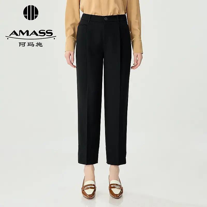 AMASS/品质女装经典百搭招牌通勤职场九分西裤烟管裤510033