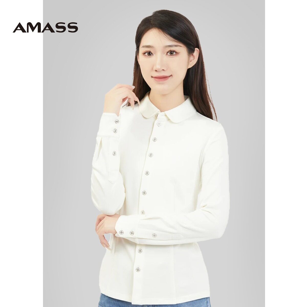 AMASS/阿玛施秋季新款时尚休闲通勤气质显瘦爆款衬衫百搭5300528
