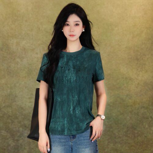 AMASS/阿玛施早秋纯棉上衣新款舒适极简风百搭设计款T恤女530082