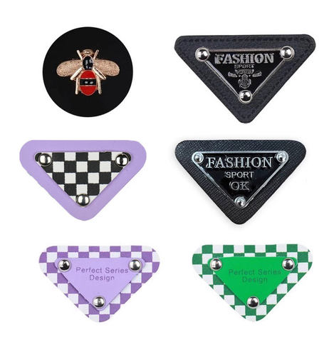 装饰标金属标三角布丁贴