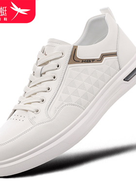 红蜻蜓男鞋2025新款品牌小白鞋男士低帮板鞋白色百搭休闲平底鞋子