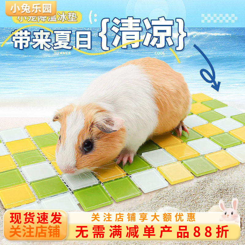 荷兰猪冰垫兔子降温专用豚鼠龙猫用品宠物降温板散热仓鼠冰窝冰屋