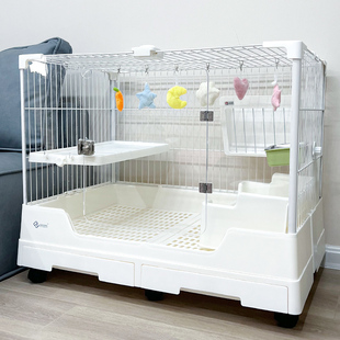 达洋兔笼达洋R81R71兔子专用笼子双抽屉防喷尿家用特大号兔子笼