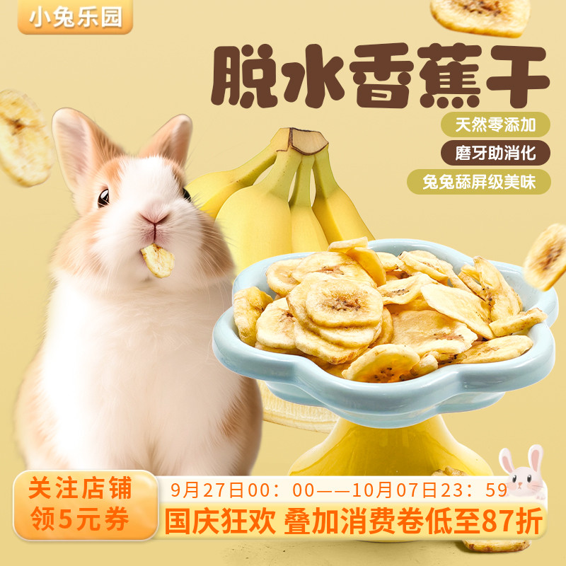 兔子零食香蕉干香蕉片水果干龙猫荷兰猪豚鼠磨牙零食香脆可口50G