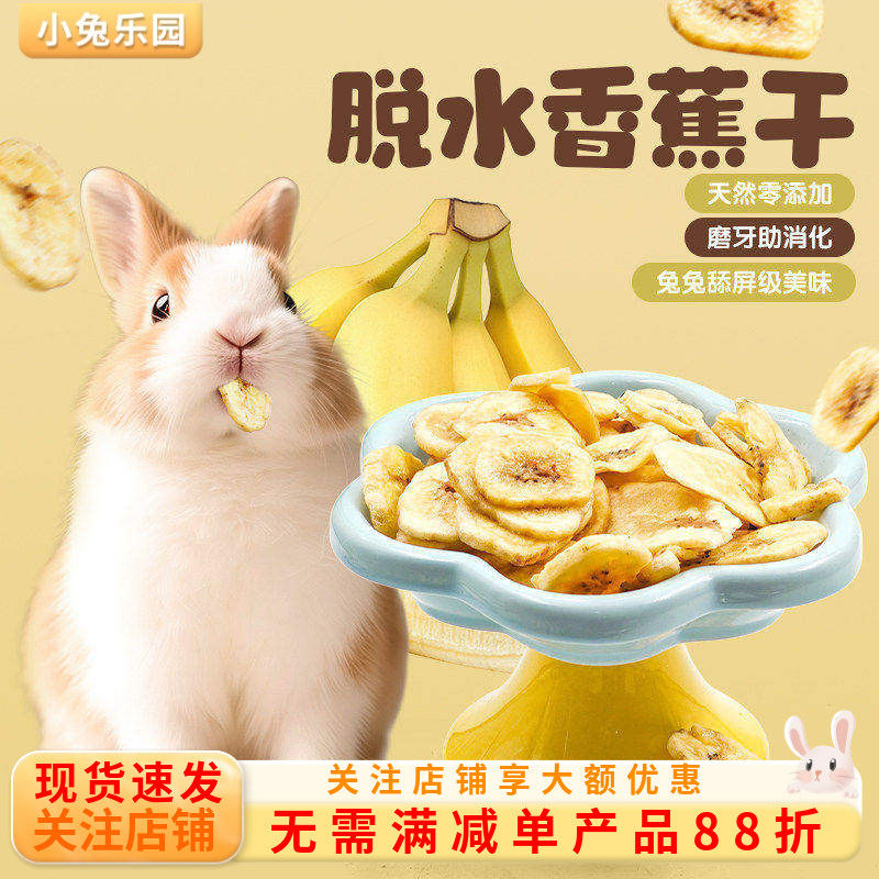 兔子零食香蕉干香蕉片水果干龙猫荷兰猪豚鼠磨牙零食香脆可口50G
