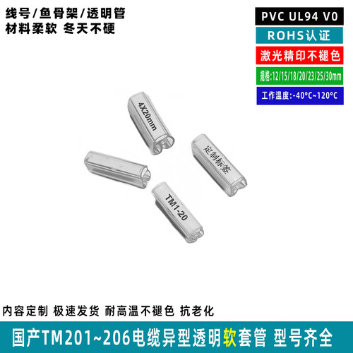 国产双层透明线号套管23mm长度