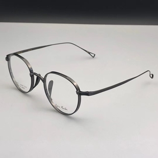 万年龟眼镜余文乐同款日本文艺椭圆形纯钛复古近视眼镜框KMN113