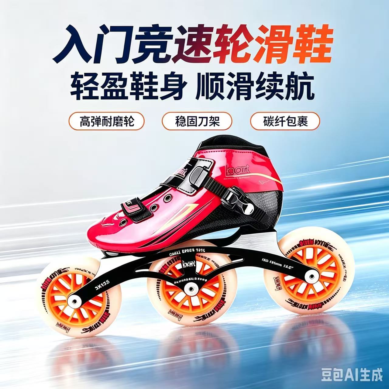 BART碳纤轮滑鞋儿童成人竞速轮滑鞋 高端速度轮滑鞋儿童专业