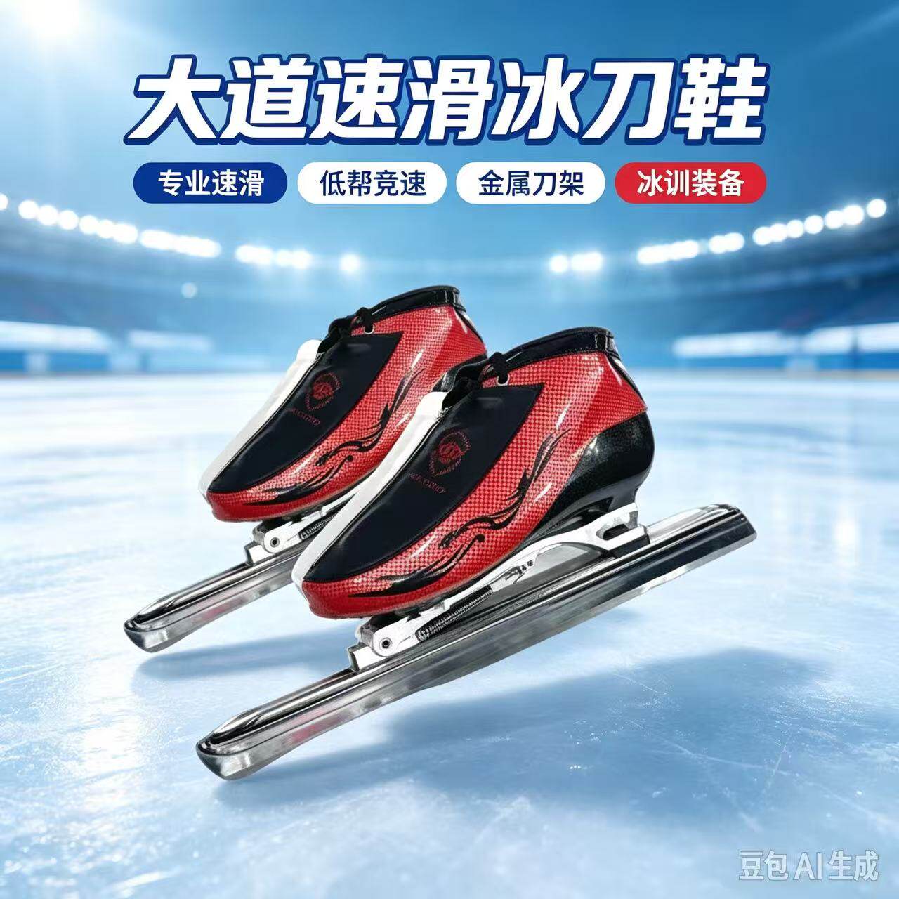 高级冰刀鞋黑龙速滑脱位