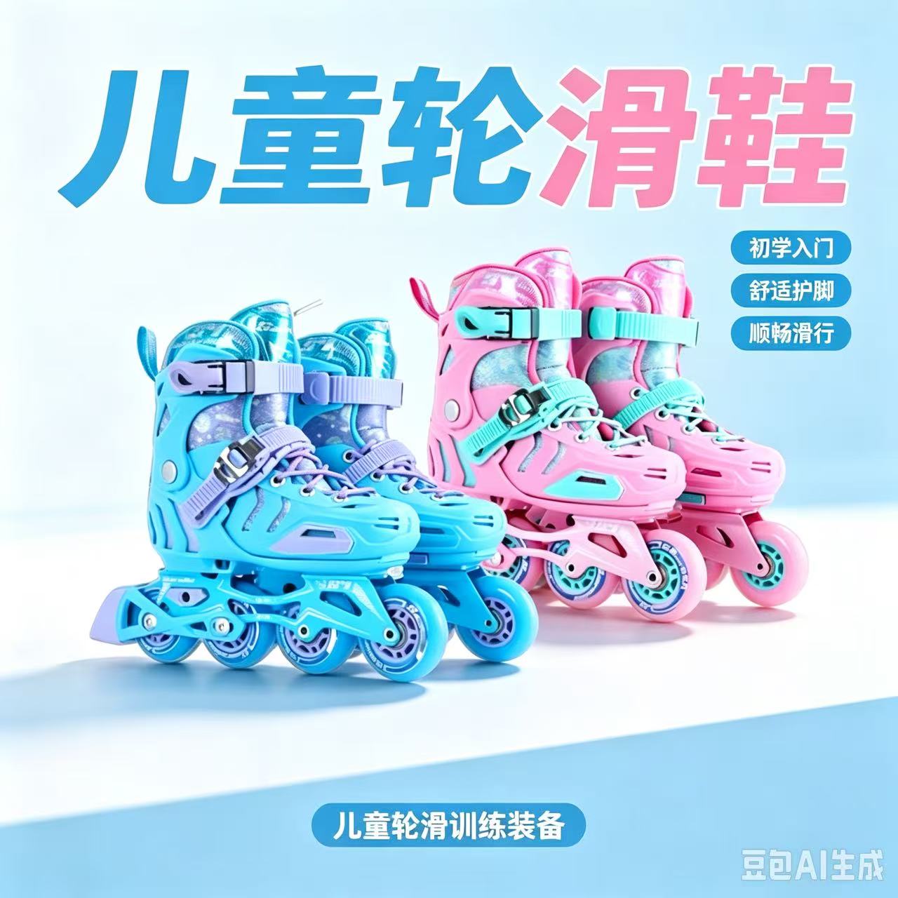 专业儿童轮滑鞋直排轮男旱冰鞋小女孩初学全套溜冰鞋幼儿园小学生
