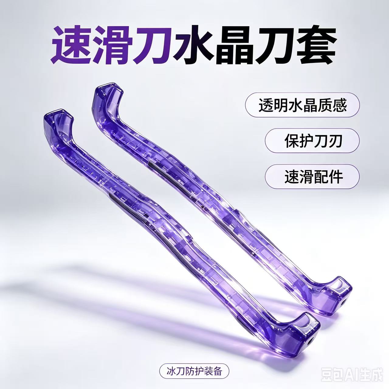 速滑冰刀刀套 专业水晶速滑大道冰刀套 短道冰刀通用刀套水晶刀套
