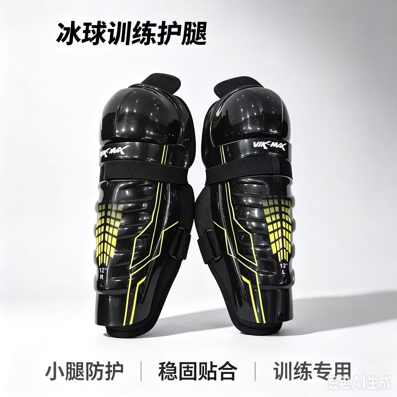 冰球护具专业冰球护膝成人青少年儿童护膝护腿专业冰球护腿冰球